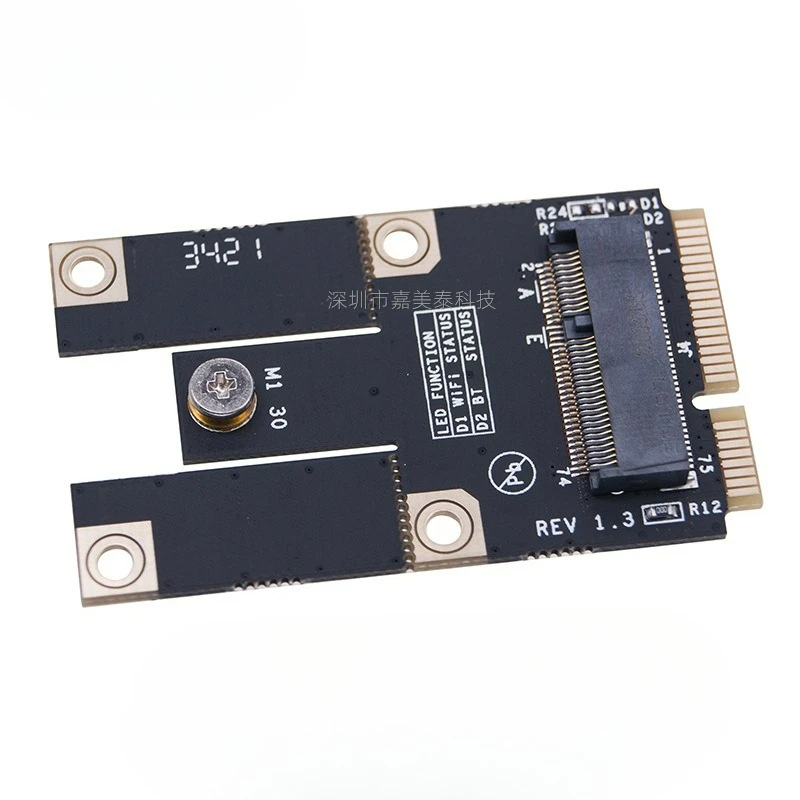 M.2 NGFF A+E Key E Key to Mini PCI-E Adapter Card for Intel 9260 9560 AX200 WiFi Bluetooth Wireless Card Laptop