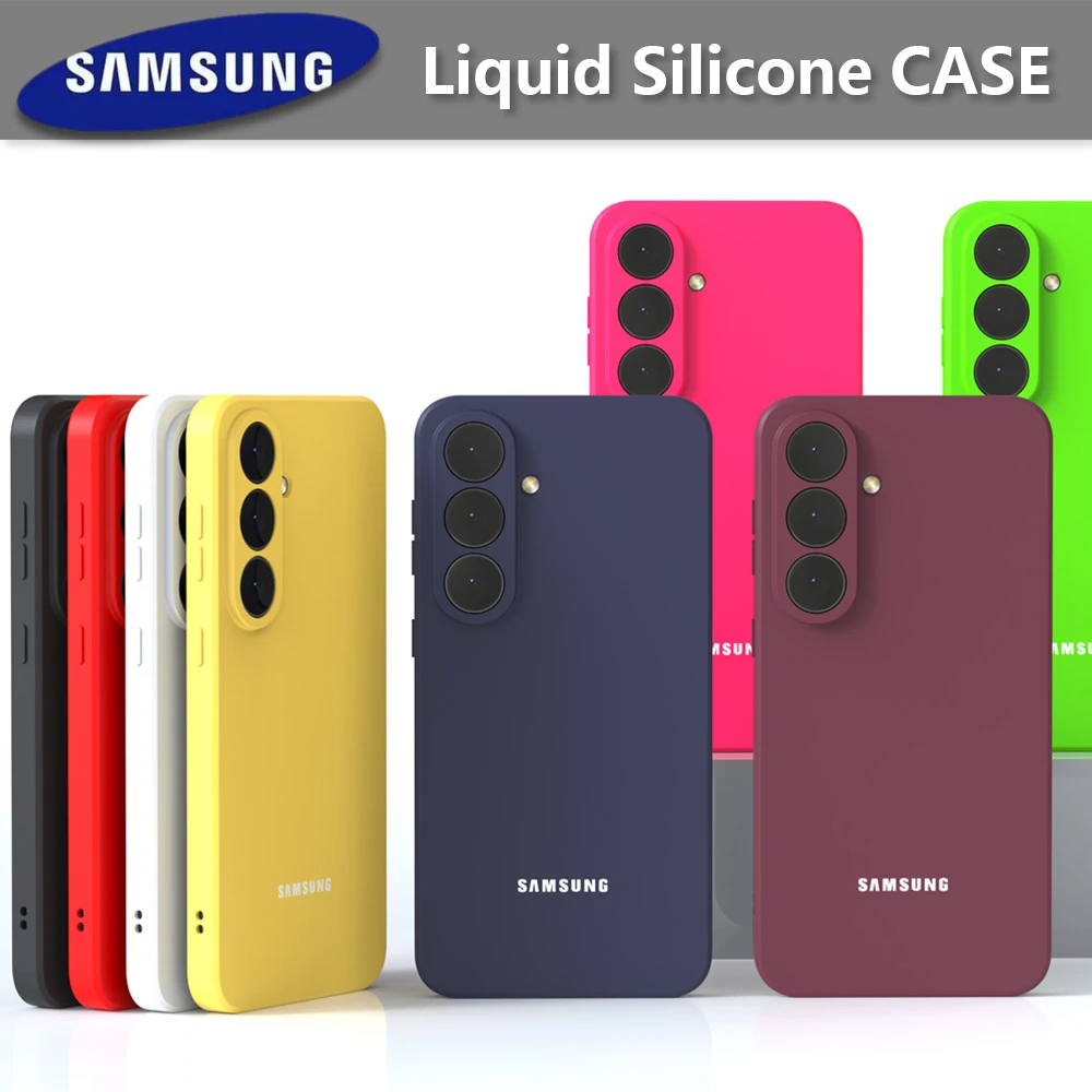 Для Samsung Galaxy S24 Чехол Жидкий силиконовый мягкий сенсорный чехол S24 FE S24 Ultra S24 Plus S25 S24 S23 S22 S21 Full Note 20 10 Cover