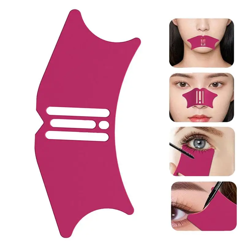 Nose Contour Template Silicone Highlighter Shield Applicator Guard Makeup Tool Face Make Up Stencils Eyeliner Stencils Wing Tips