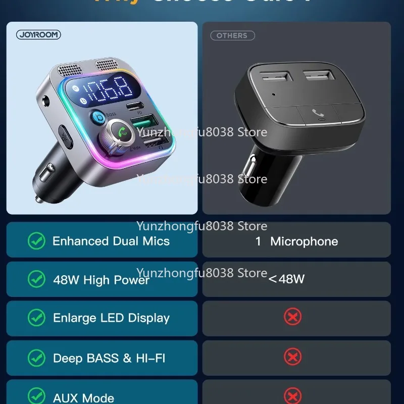 P17 سيارة جديدة شحن سريع 4 في 1 شاحن كابل تلسكوبي ، جهاز إرسال FM جهاز استقبال ستيريو مشغل Mp3 للسيارة #2