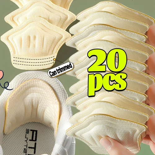 Imagen 2 del producto Plantillas de 2/20 piezas, almohadillas para el talón para calzado deportivo, almohadilla para los pies de tamaño ajustable, cojín para aliviar el dolor, plantilla protectora del talón, pegatina