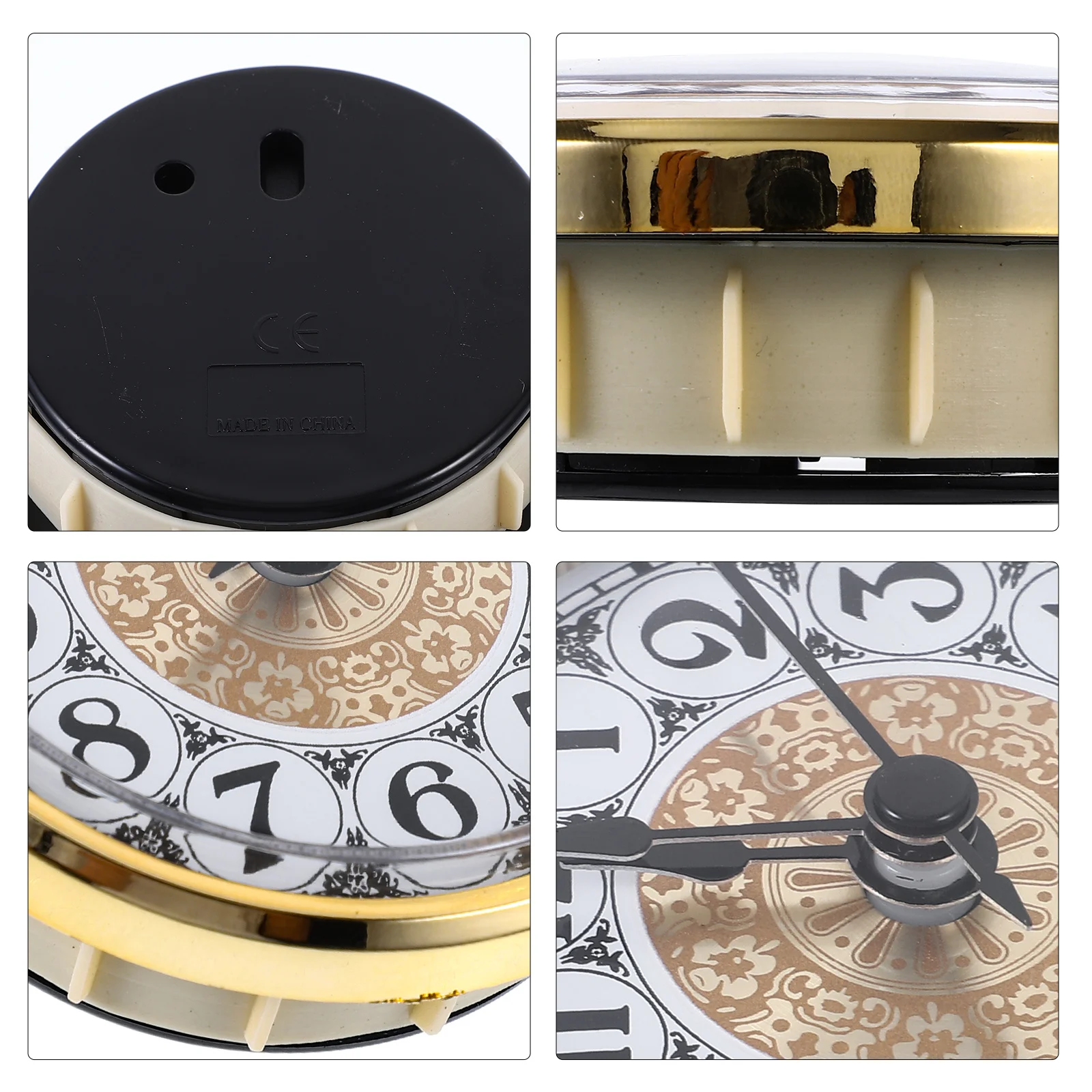 

Replacement Clock Insert Metal Mini Small Clock Face DIY Craft Home Office Vintage Roman Number Quartz Mechanism