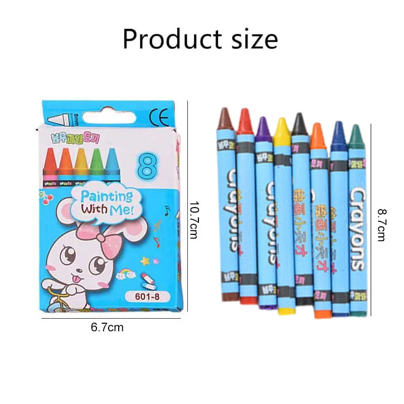 Juguetes de dibujo para niños, bolsa de Graffiti, crayones de 8 colores, juguete educativo para educación temprana, bolsa de almacenamiento de interacción entre padres e hijos TMZ