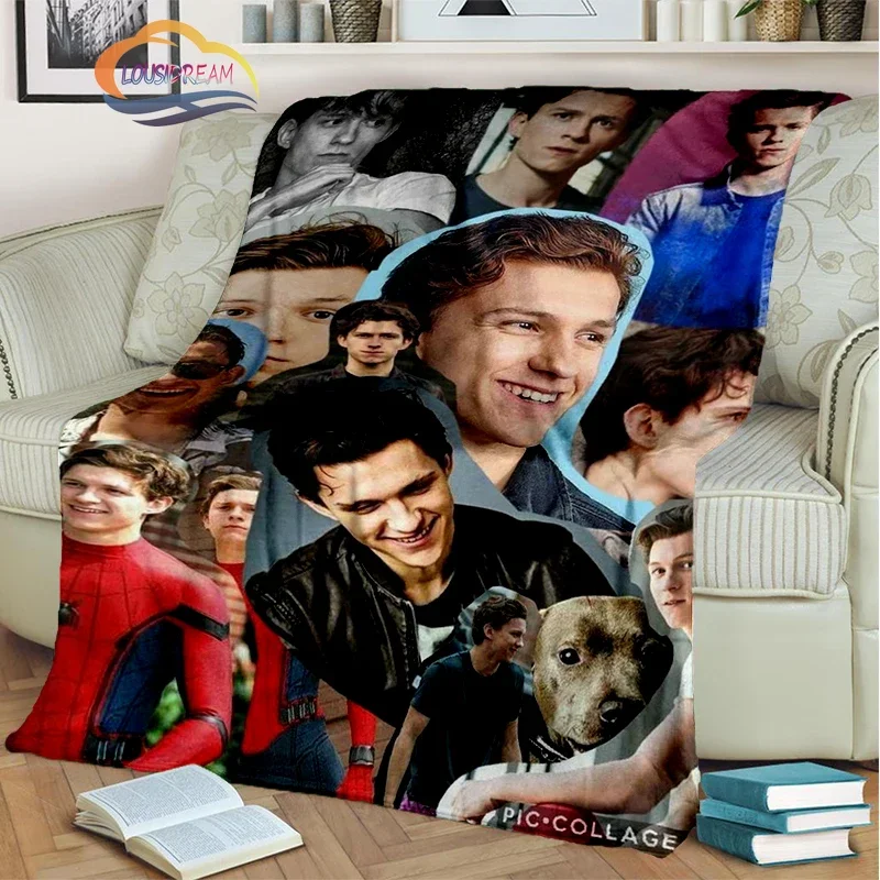 Cobertor de flanela portátil com impressão 3D، مودا، توم هولاند، الموافقة المسبقة عن علم، كولاجيم، شخصية Jindian Film، caxemira، quente