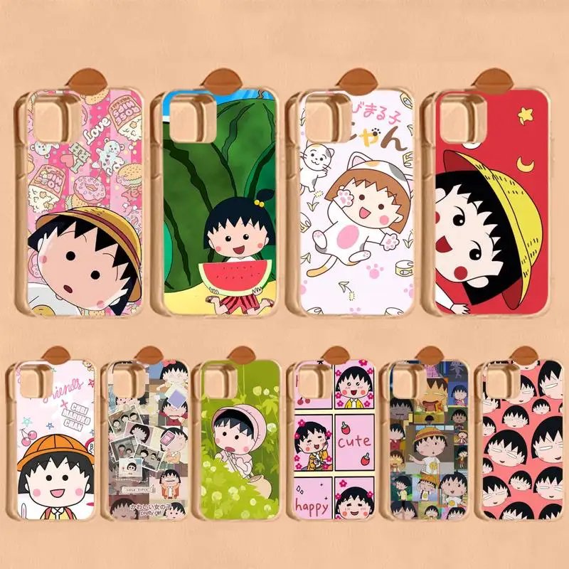 Chibi Maruko Chan Phone Case for iPhone 8 7 6 6S Plus X SE 2020 XR XS 14 11 12 13 Mini Pro Max Mobile Case