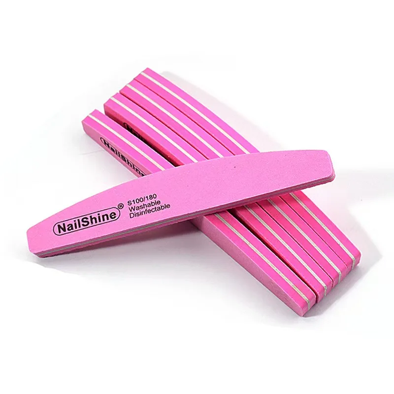 2/5/10PCS Professional Double-sided Nail File Block Colorful Sponge Nail Polish Buffing Sanding Buffer Strip Polishing Pedicure