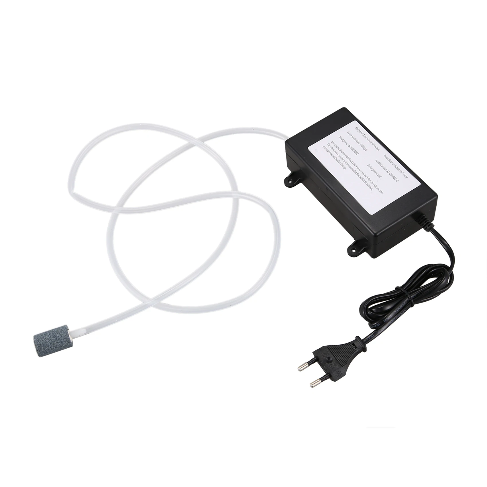 Generador de ozono de 1000Mg, ozonizador, purificador de agua y aire, tratamiento limpiador, fruta, verdura, pecera, enchufe europeo, 2 unidades