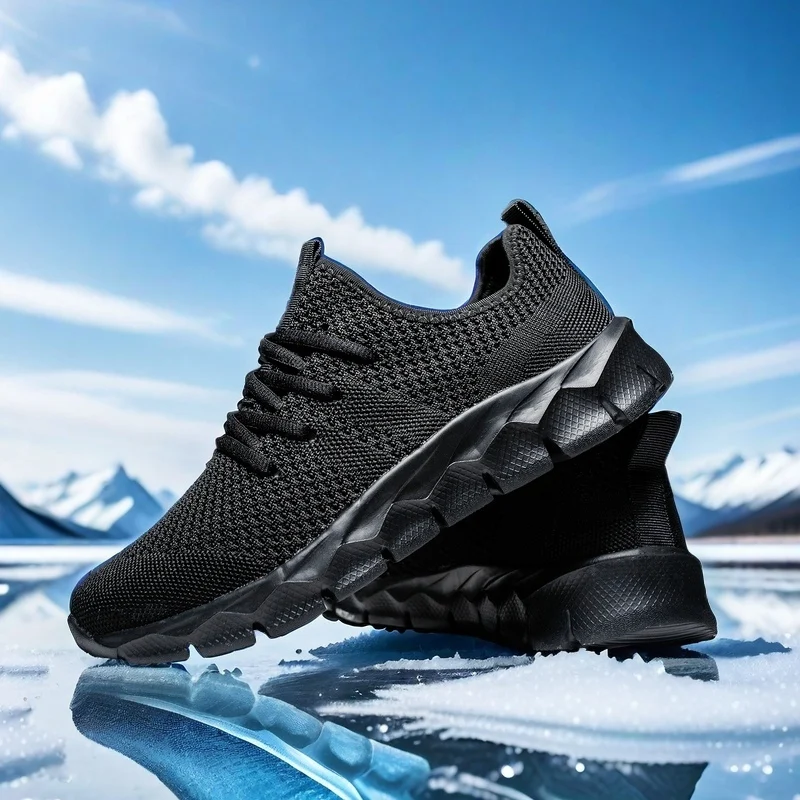 

Sports Men Running Jogging Shoes Casual Sneakers Outdoor Lace Up Breathable Mesh Light Tennis Outdoor Walking Size 38-48