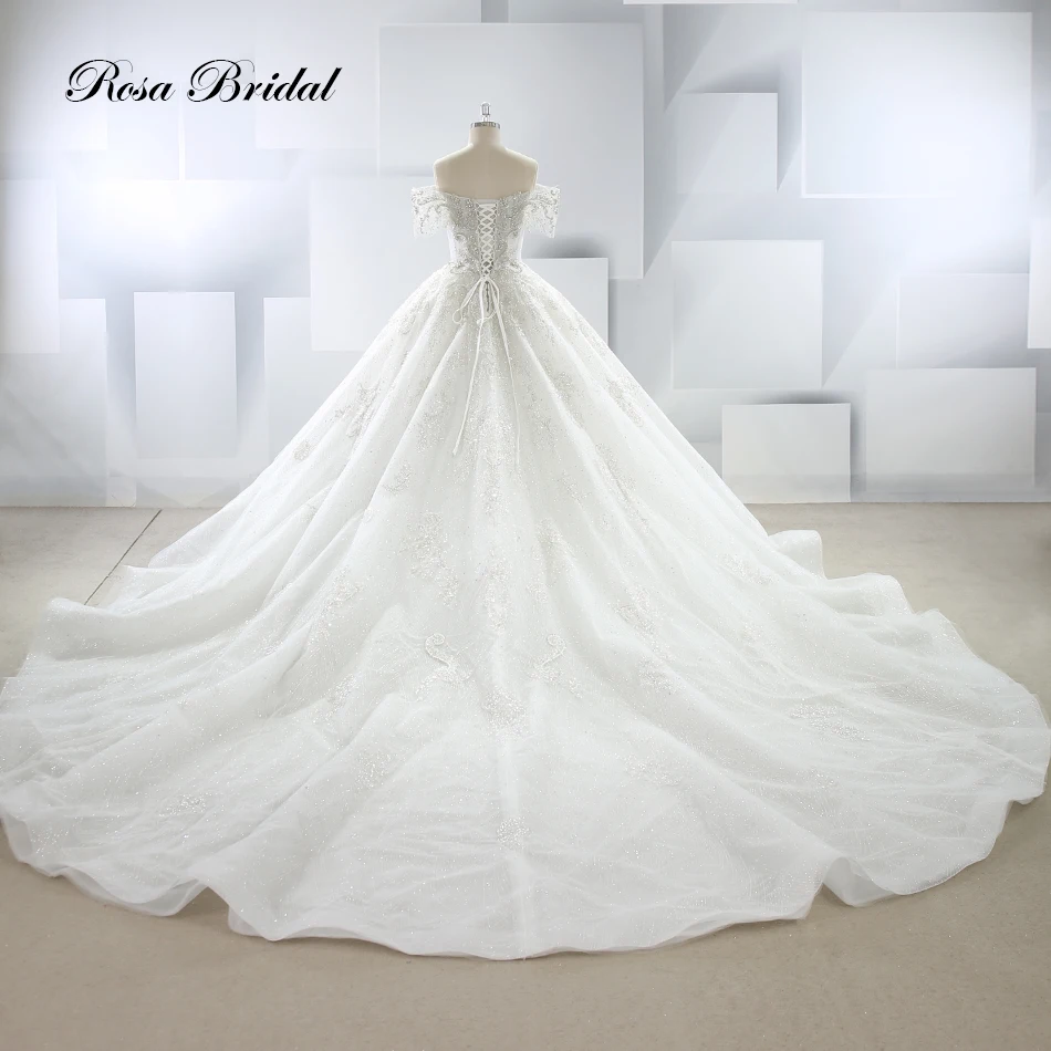 XY-2315 Off The Shoulder Straps Wedding Dress Ball Gown