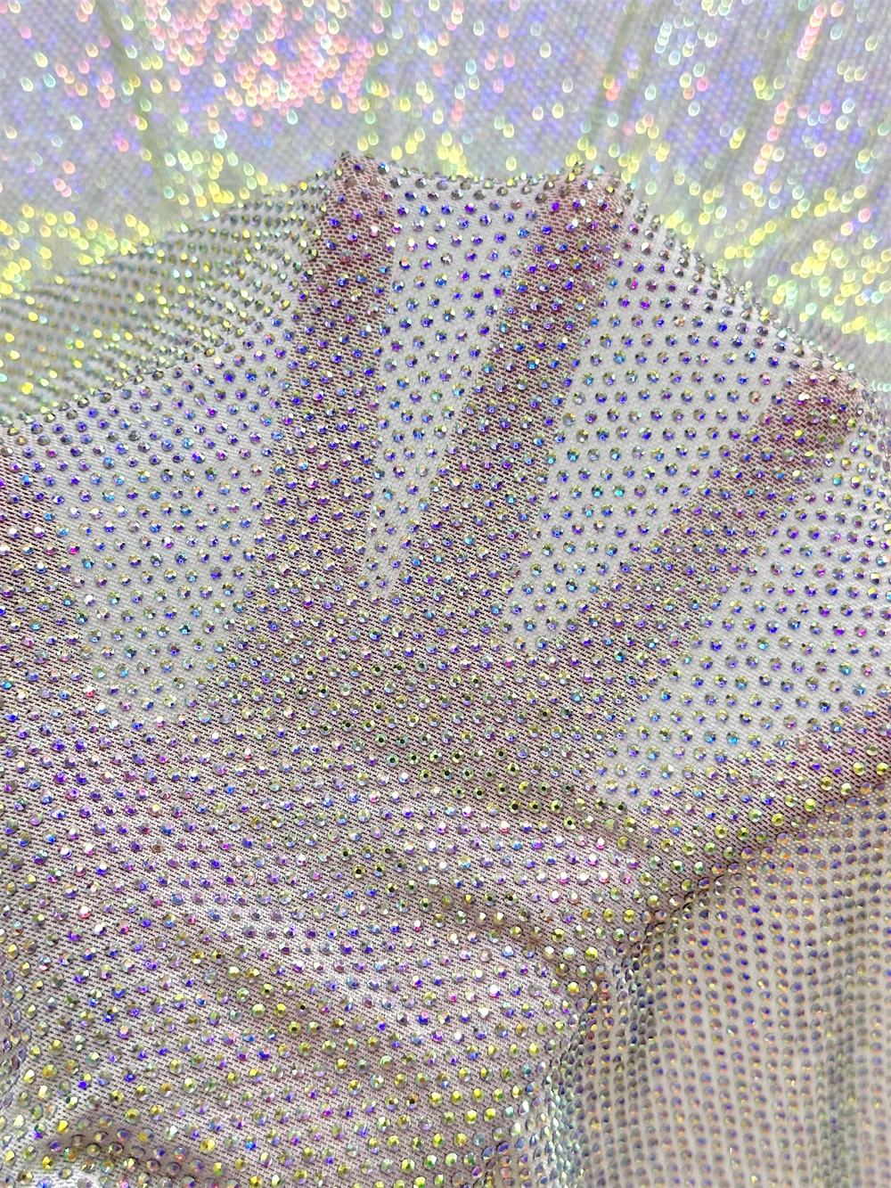 

2 Yards French Beaded Lace Fabric High Quality African Mesh for Women's Wedding Dresses Nigeria Style Bridal Sewing Material