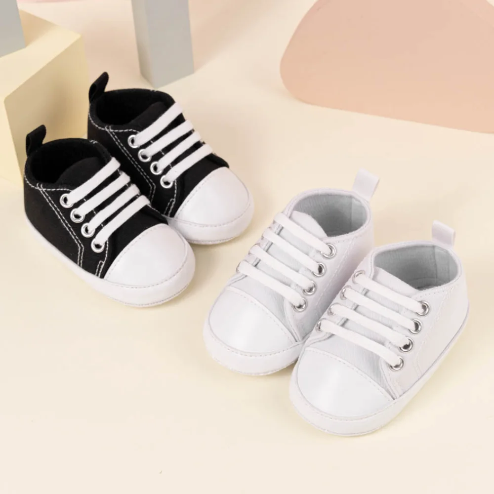 Newborn Baby Canvas Shoes Gender-free Multiple Color Choices Casual Shoes Soft-soled Anti-slip Baby Toddler Shoes