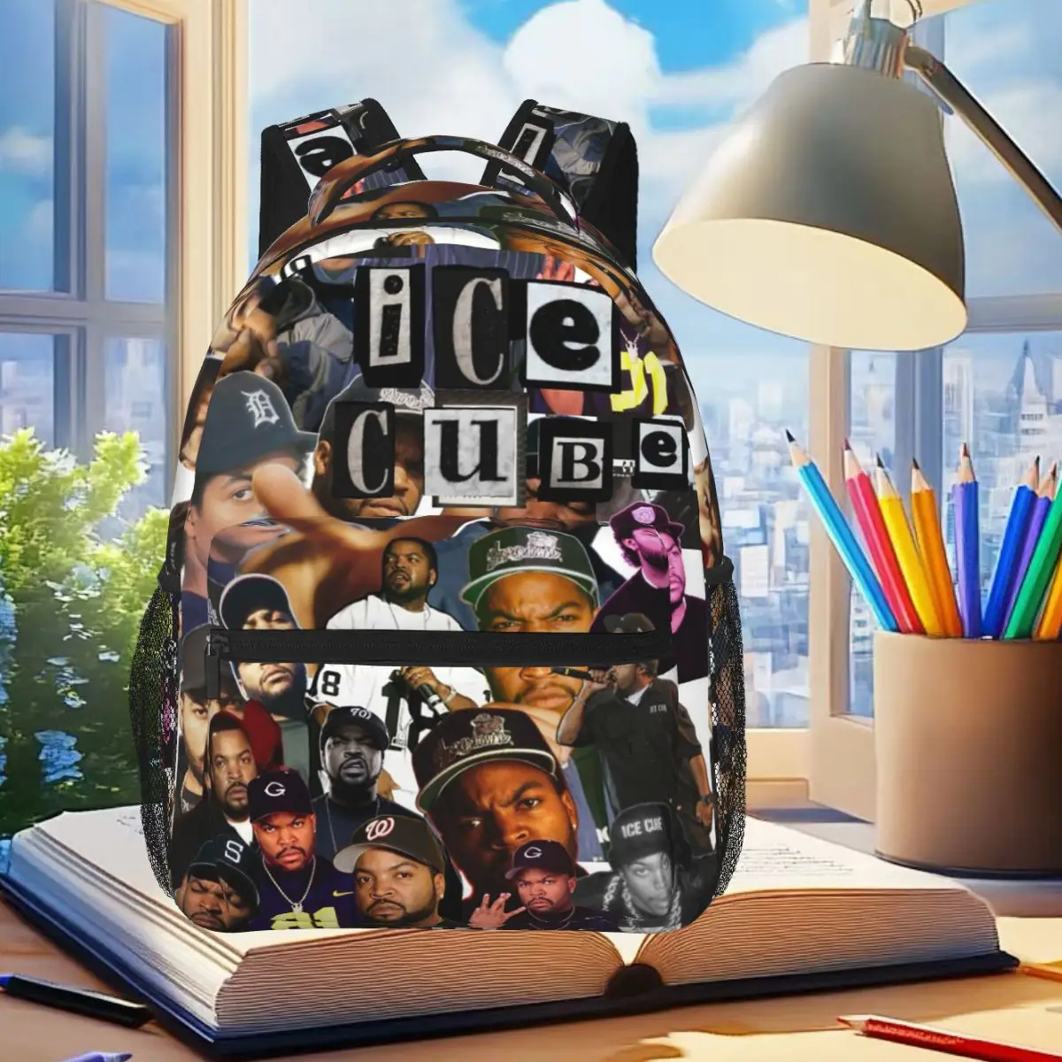 90s Rapper Ice Cube Amerikkka's Backpack Student Boys Girls BookBag Kids School Bag Computer Shoulder Bags for Men Women