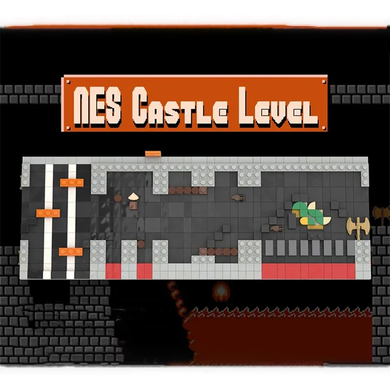 

848 деталей MOC NES Castle Level Italian Plumber Building Blocks — Рождественский подарок, вдохновляющий на безграничную креативность для творческих строителей