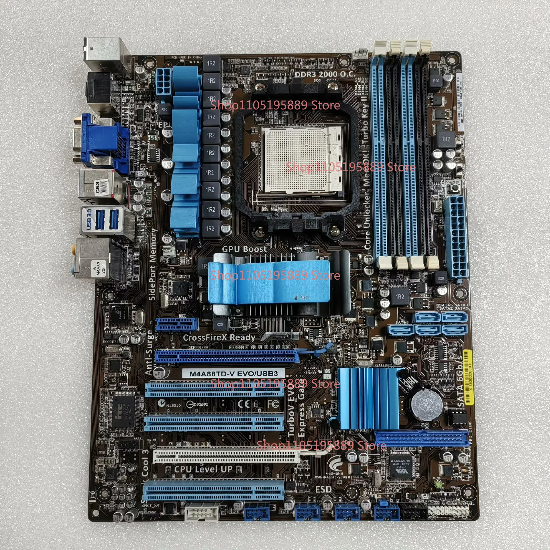 

For ASUS M4A88TD-V EVO/USB3 Main Board, Support AM3