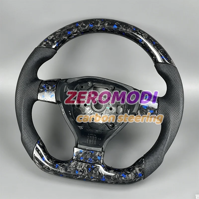 Real Carbon Fiber Steering Wheel for VW Golf 5 Jetta Mk5 GTI R32 EOS Passat B6 Bora, Custom Replacement Sport Steering Wheel