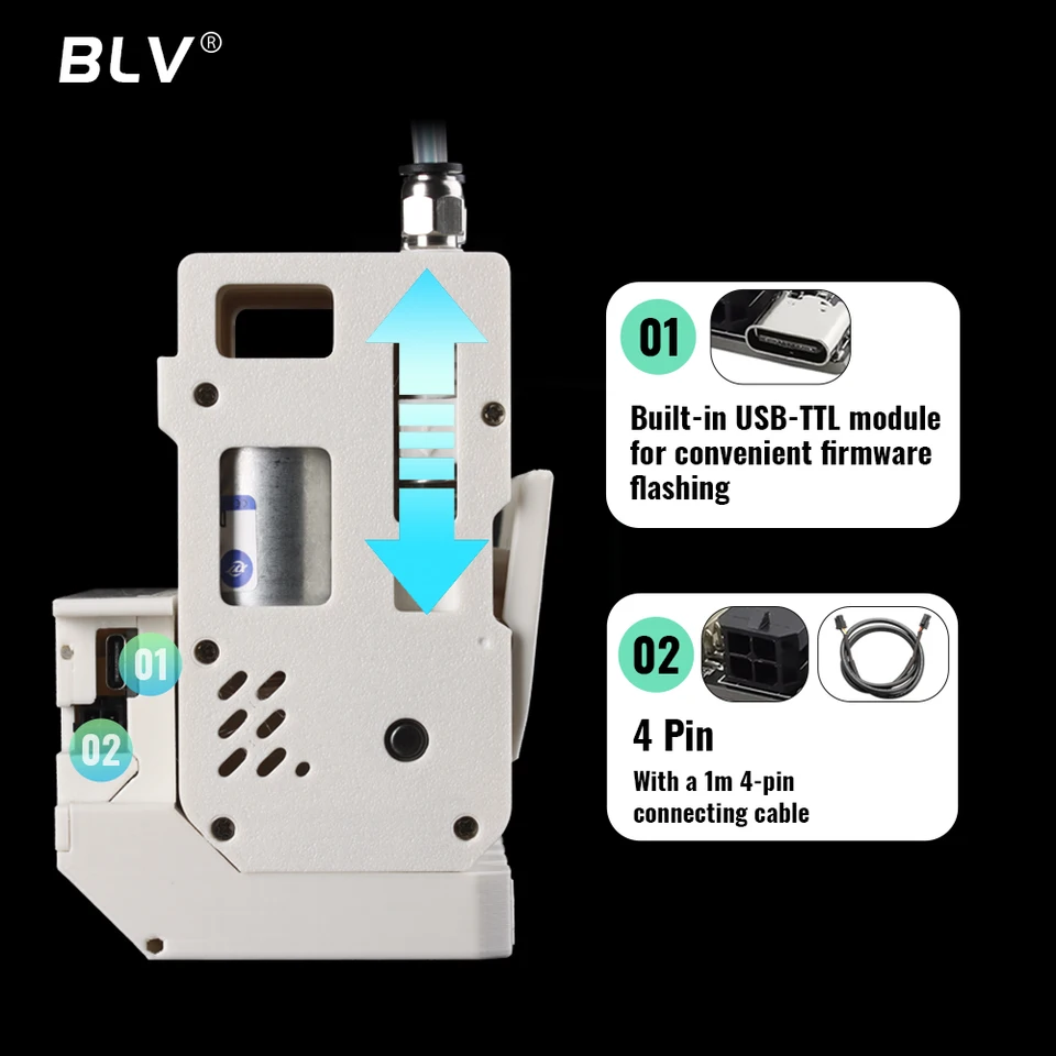 BLV® AMS BMCU 370C New / 370C DM New Upgrade Metal Gears, High