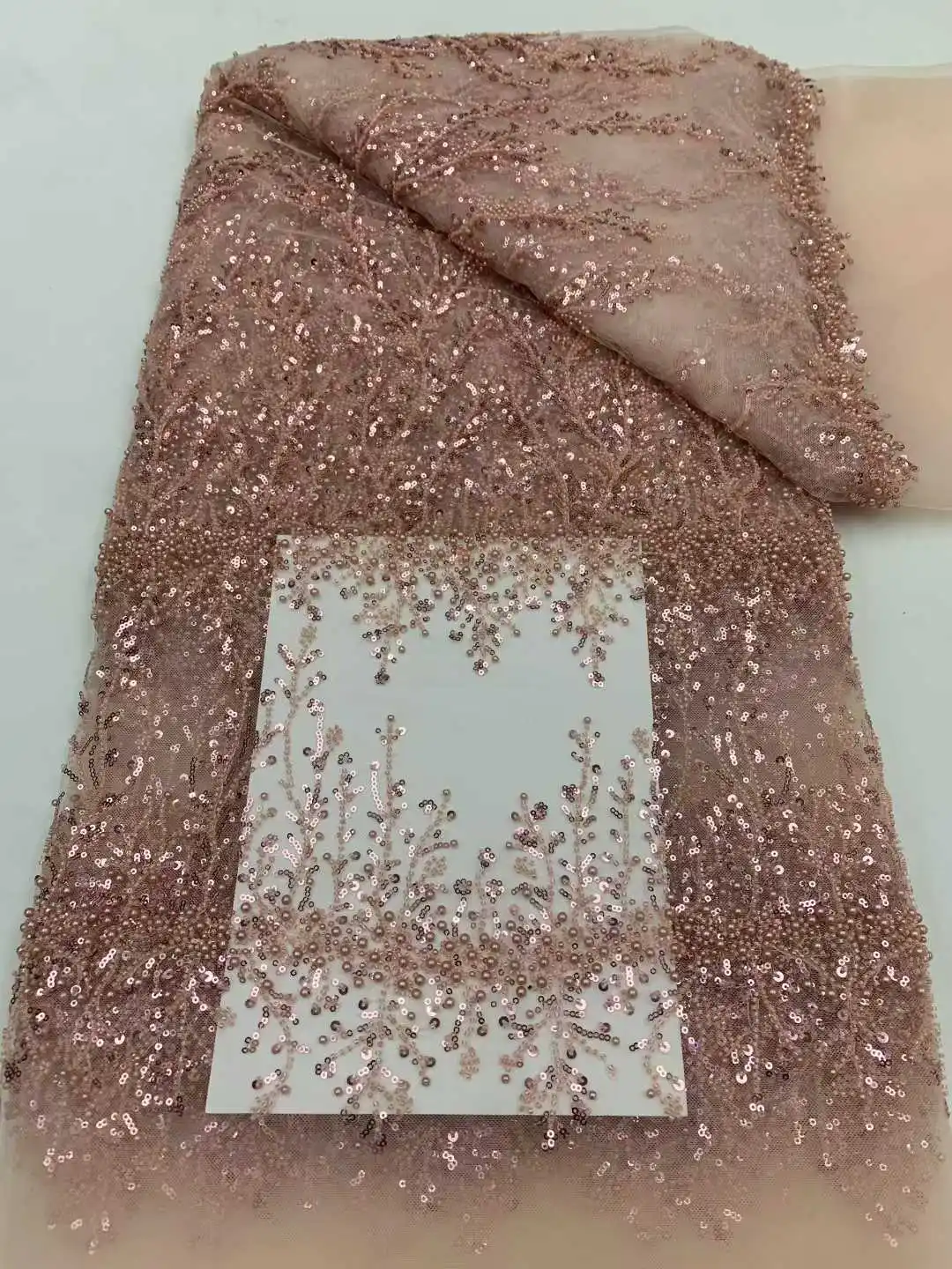 

Элитное африканское нигерийское кружево с бисером и французской сеткой, с пайетками, высококачественная вышивка 2026 года, кружево с пайетками для свадебных платьев