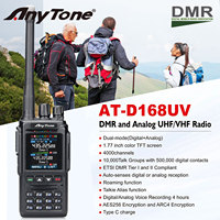 Anytone Walkie Talkie AT-D168UV AES256 Encryption DMR Digital and Analog Dual Band FM Amateur Two Way Radio with USB-C charging