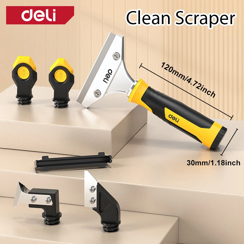 Spaansmes 7-in-1 schraper SK5 stalen mes voor voegwerk, kit, verf, behang verwijderen, gipsplaat reparatie, tegellijm, reinigingsgereedschap