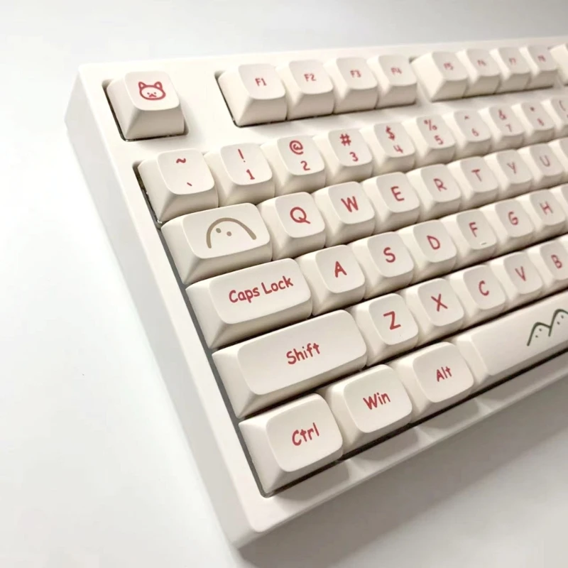 

129 клавиш, граффити, мультфильм PBT Keycap XDA, милые колпачки для переключателей MX