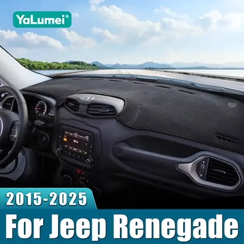 Jeep Renegade 2015 2016 2017 2018 2019 2020 2021 2022 2023 2024 2025 자동차 대시 보드 커버 라이트 패드 방지 UV 카펫 매트 방지