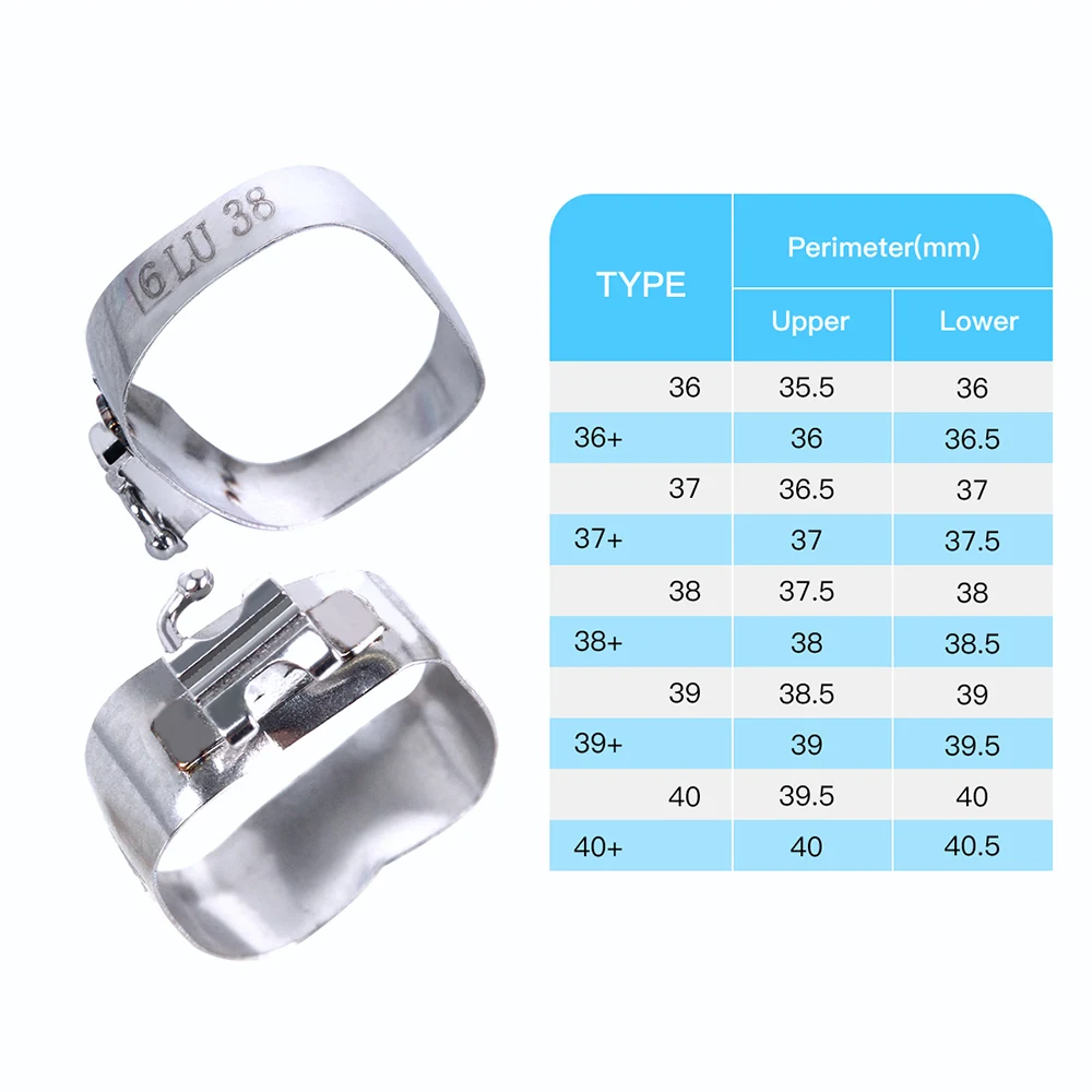 80 Stück/Box AZDENT Dental Kieferorthopädische Bukkalröhrchen mit Bändern 1. Molar 36 # -40+ # M-Serie Cabrio Einzelrohr Roth.022 U1 L1 – Detail 7
