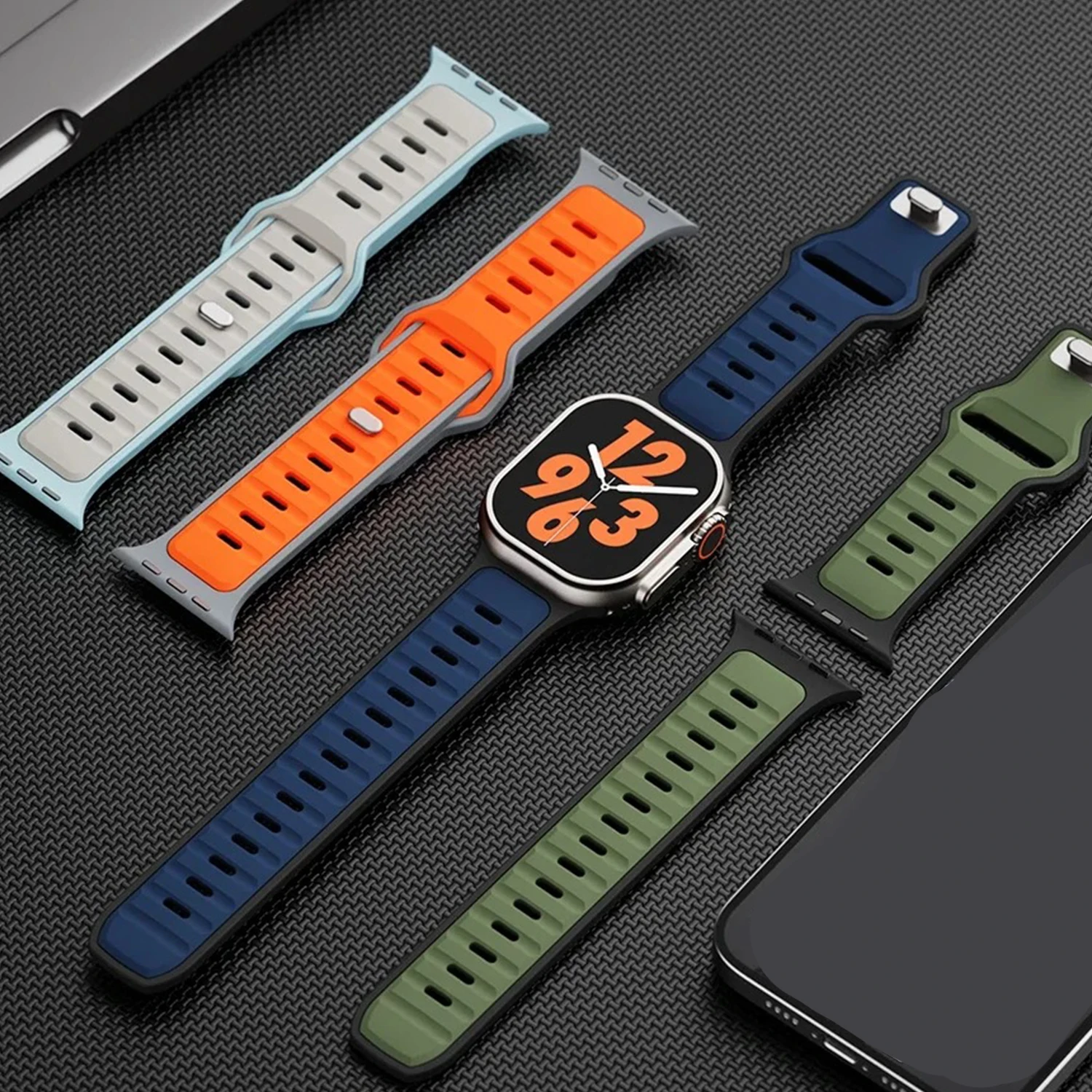 Premium Soft Silicone Strap for Apple Watch Ultra 3/2 Band 49mm Series 11/10  46mm Sport Bracelet Iwatch 9 8 7 6 45mm 44mm