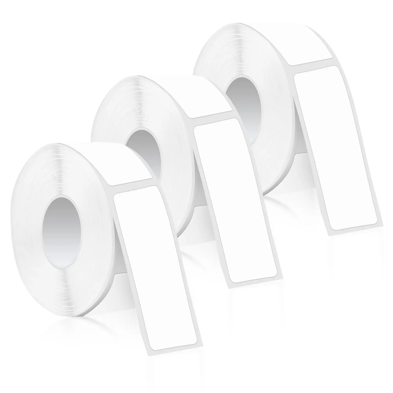 3Rolls White Label Tape Label Sticker Papers Roll Compatible With Q30 D30 Label Printers For Barcode Address Text Notes 12x40mm