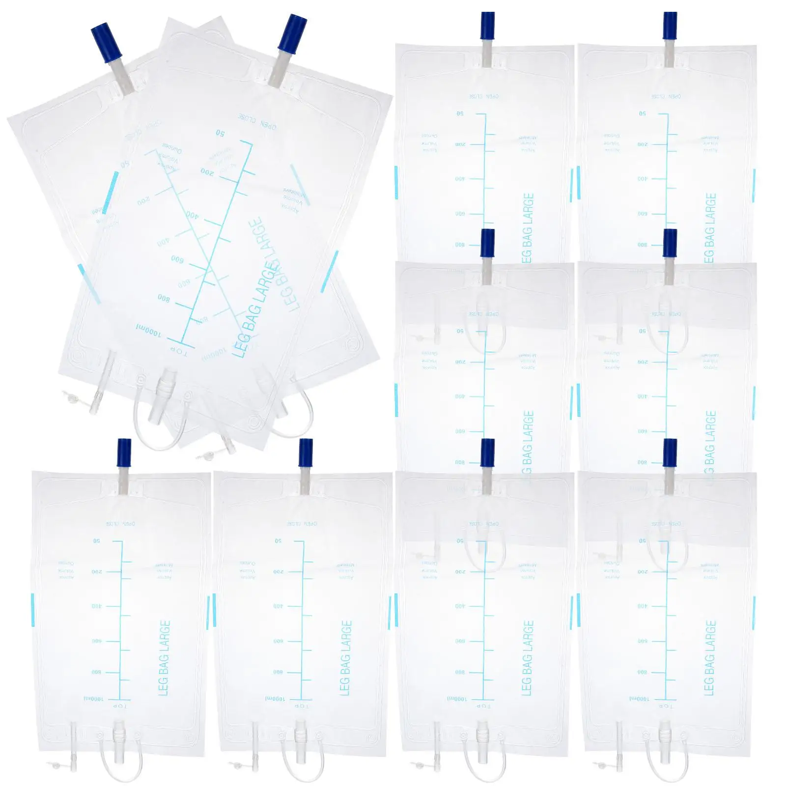 

10 Pcs Liquid Storage Bag Long Catheter Urinal Patient Postoperation Drainage Disposable Urinary Bag Men Women Travel Car