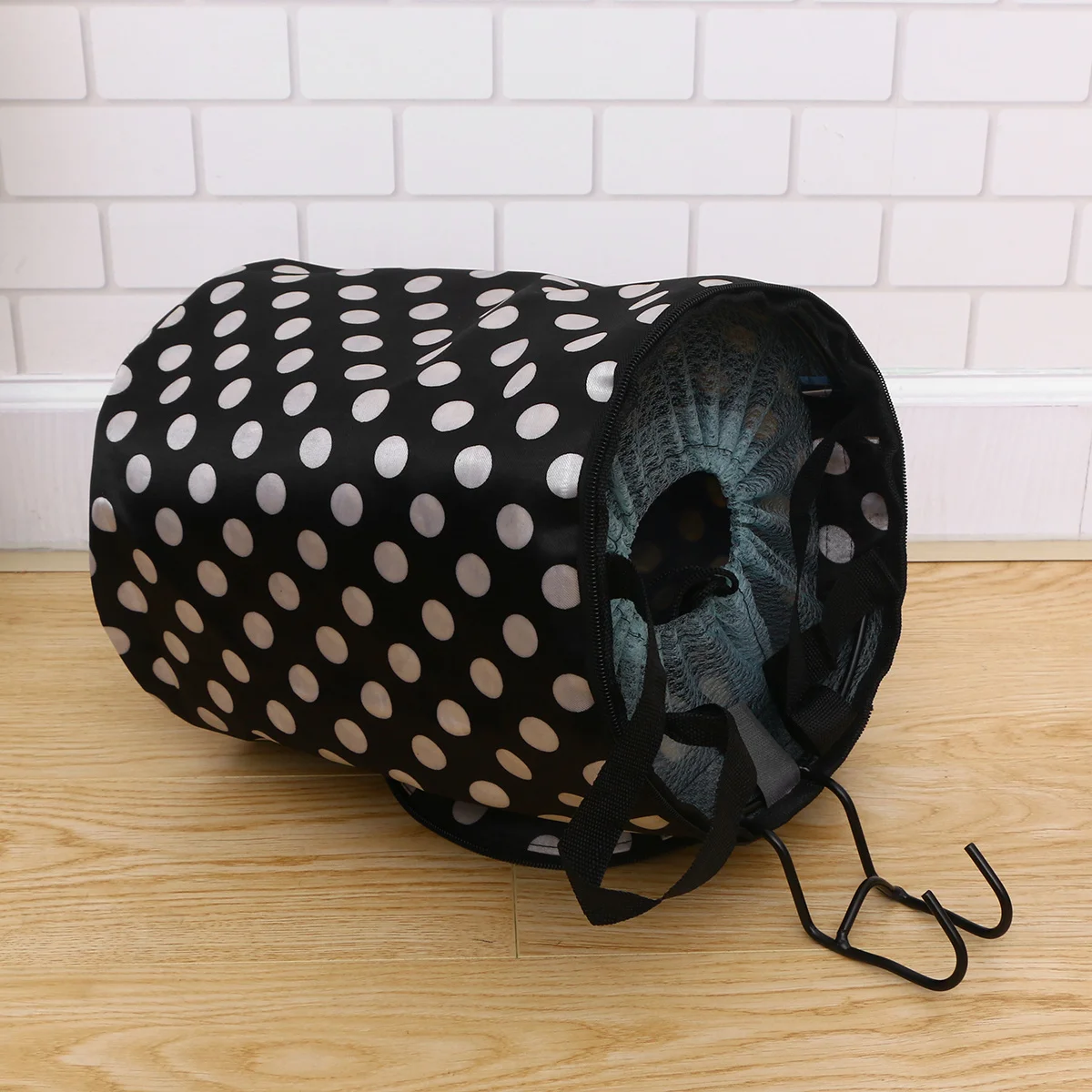 

Waterproof Canvas Bike Basket Front Storage Carrier Strong Load Bearing Durable Easy To Carry Disassemble Transparent Handlebar