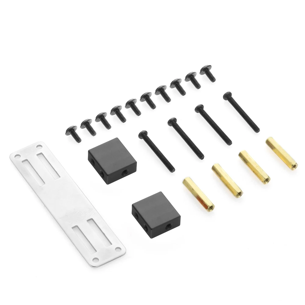 T69C Metal Servo Fixed Mount Bracket Kit for WPL B14 B16 B36 C24 C34 1/16 RC Truck Car Upgrade Parts Accessories,Black