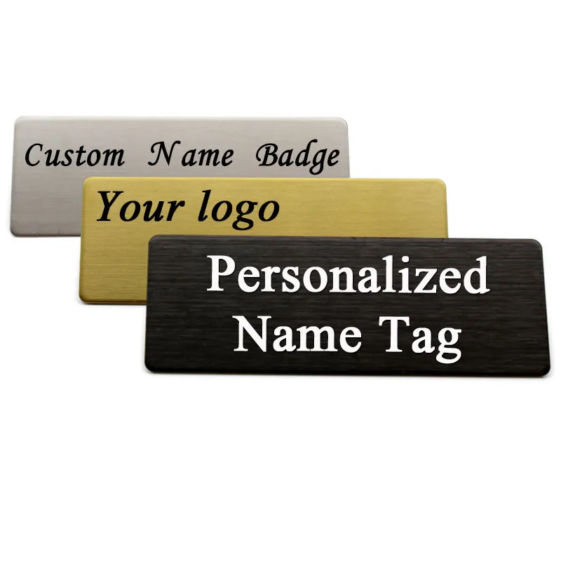 70x25mm Custom Engraved Stainless Steel Badge Photo Frame Name Tag Photo Frame Art Tag ID Door Mailbox Name Tag Name Badges