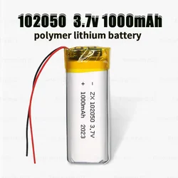 102050   Batería de polímero de litio de 1000mAh, baterías recargables de 3,7 V para navegador GPS, DVD, Mp3/mp4, altavoz, equipo de belleza