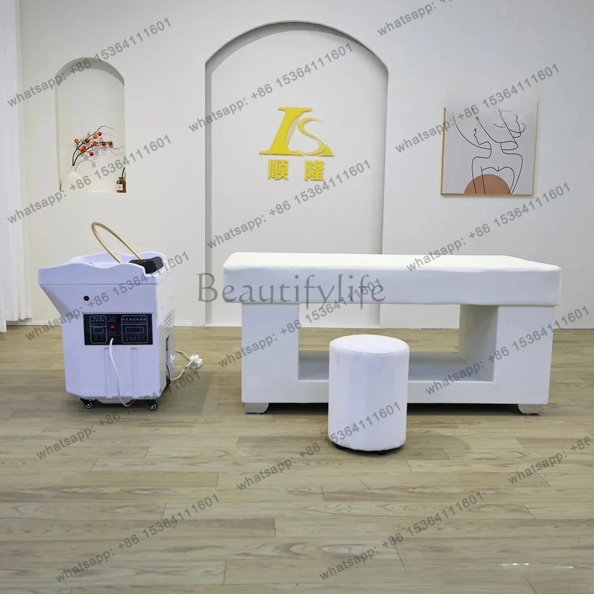 D30Light luxury high-end head treatment barber shop beauty salon special Thai massage water circulation fumigation bed