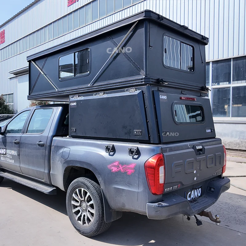 KQX Waterproof  Windproof Oxford Fabric Pickup Truck Bed Canopy Hard Shell Roof Top Tent  for jeep Gladiator Ranger