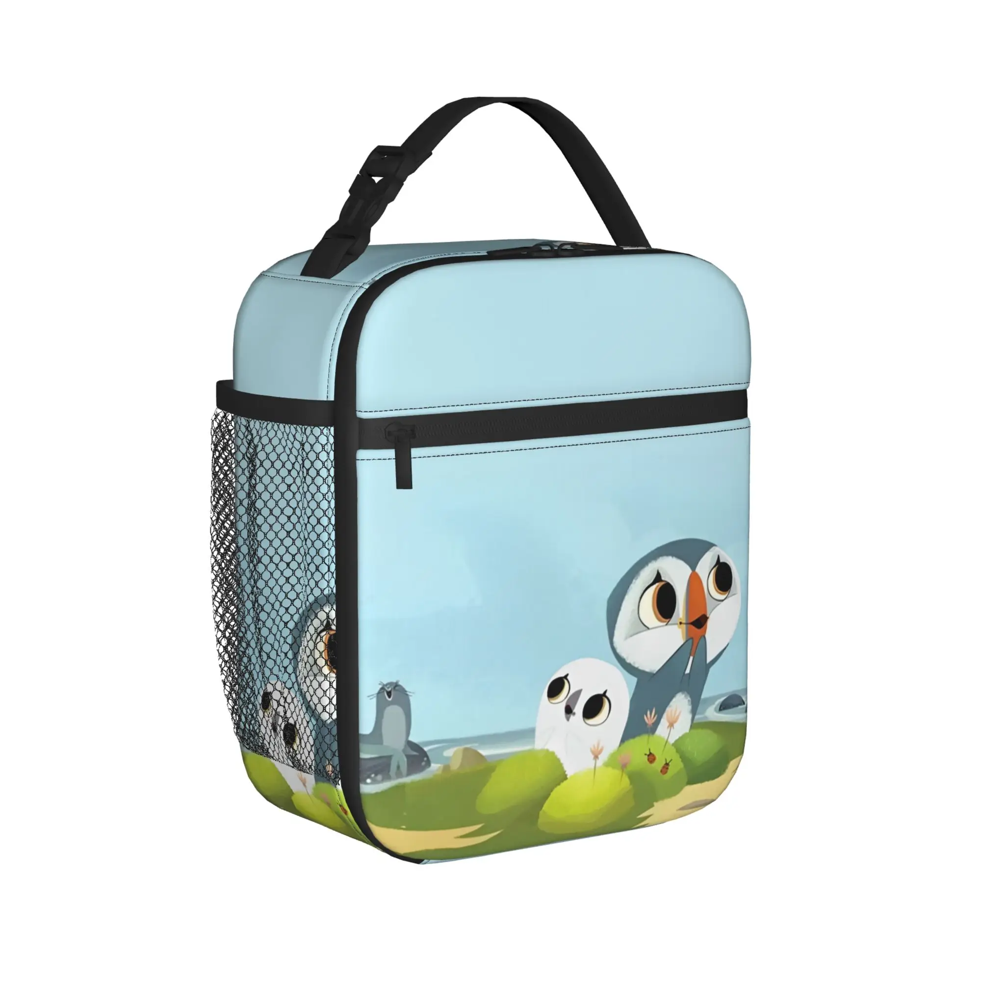 Oona and Baba Puffin Rock Insulated Lunch Bag Thermal Bag Reusable,Lunch Container  Leakproof Tote Lunch Box Food Bag
