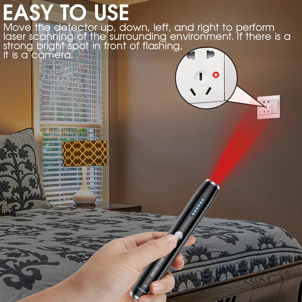 Nieuwe Draadloze Rf Signaaldetector Anti-Spy Camera Gsm Finder Aftappen Scanner Anti Candid Camera Detector Verborgen Cam Buster