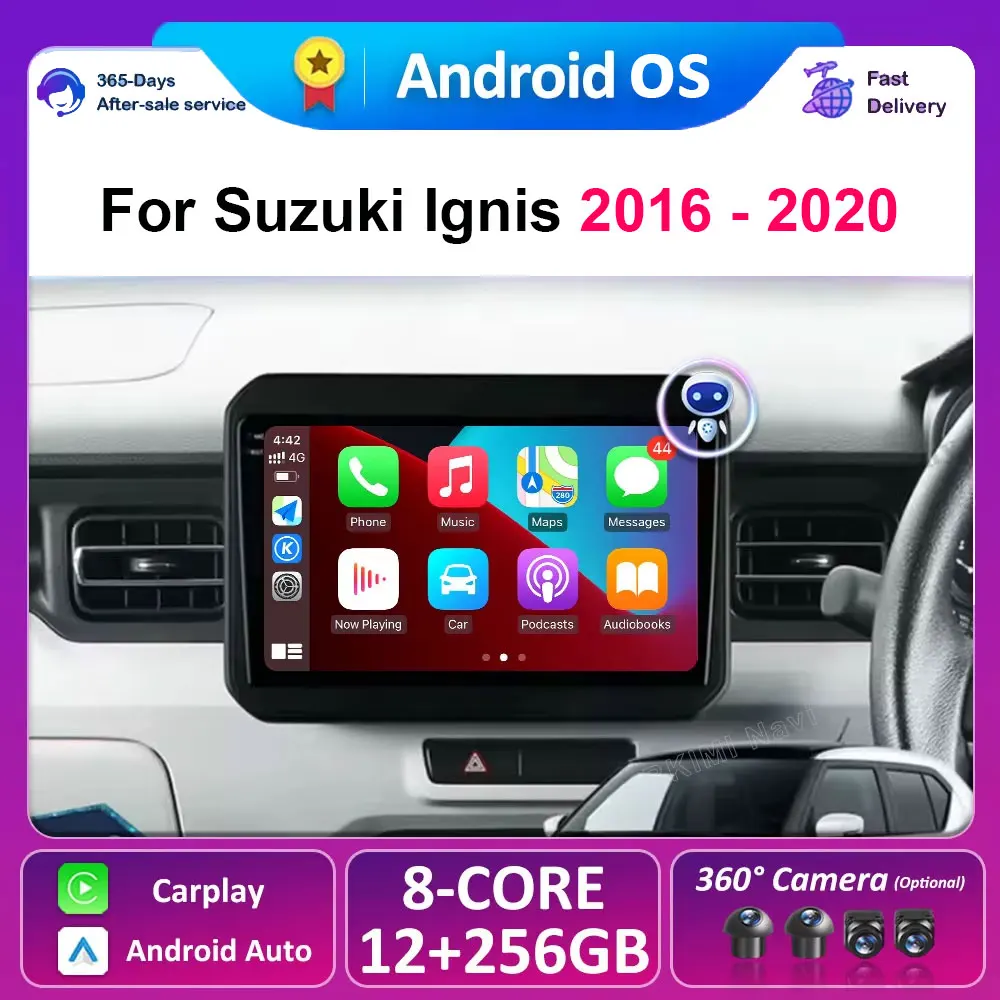

Беспроводной Android Auto и CarPlay для Suzuki Ignis 2016-2020, DSP-стерео, авторадио, вентилятор охлаждения, QLED-экран, Wi-Fi, 4G, Bluetooth