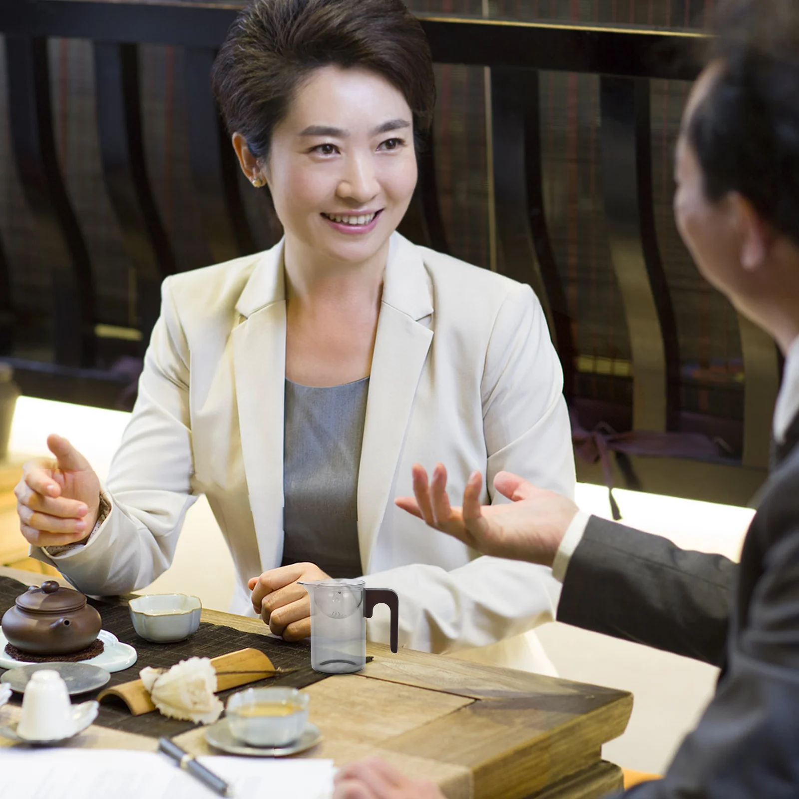 

350ml Glass Tea Infuser Mug Transparent Cup Wooden Handle Heatproof Brewing Loose Leaf Teapot Clear Tea Cups Infuser Mug