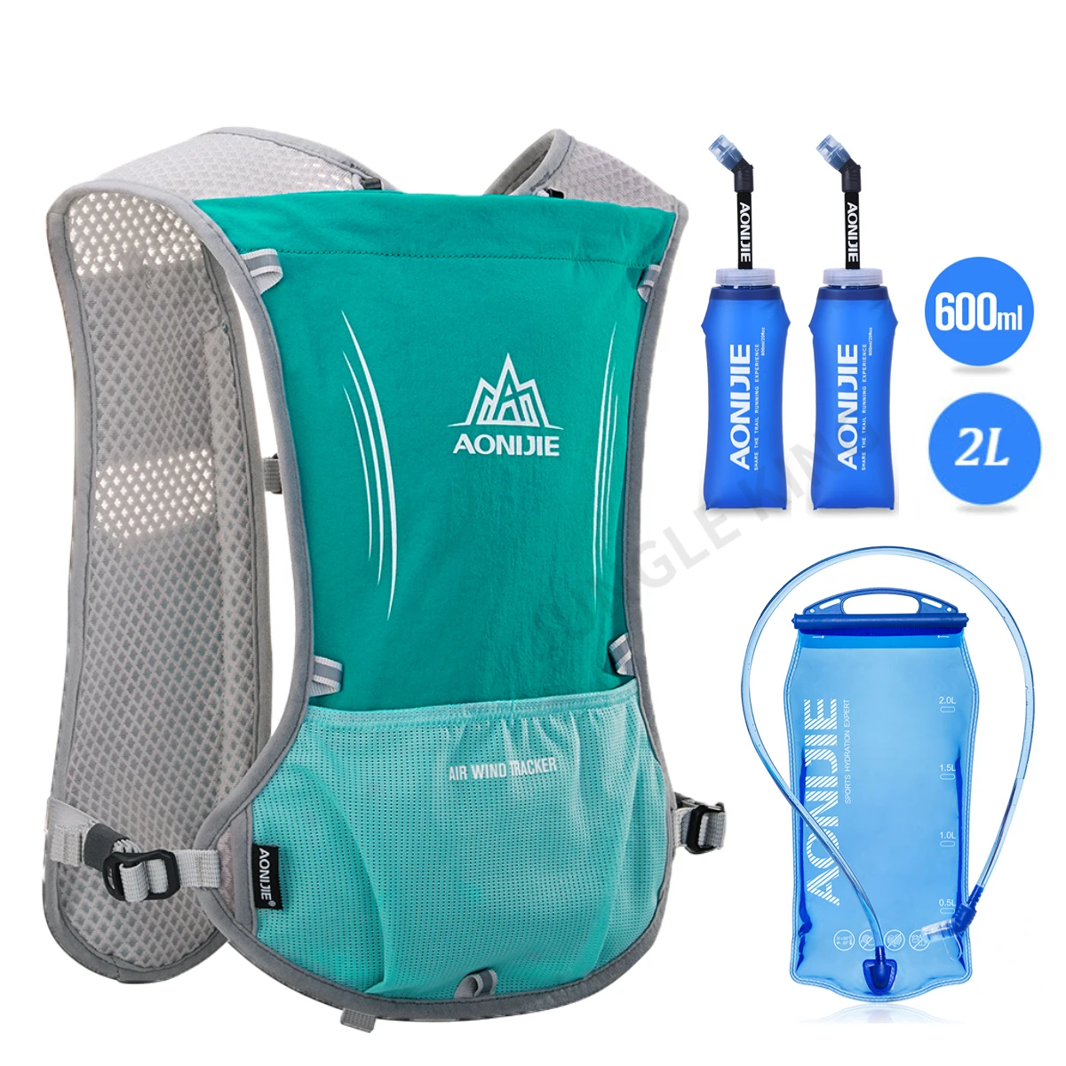 AONIJIE E913S 5L Trink Rucksack Rucksack Tasche Weste für 2L Wasser Blase für Lauf Marathon Rennen Sport 600ML Wasser flaschen
