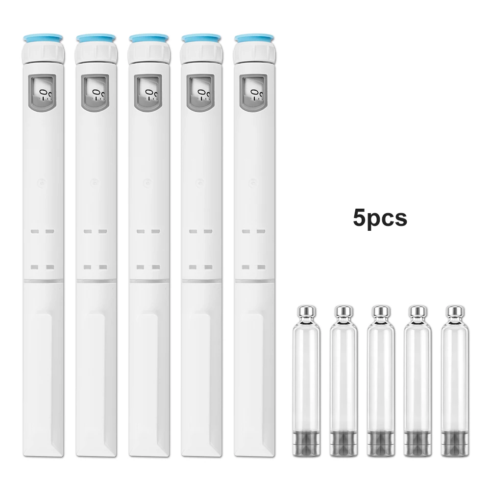 5/10 sets Disposable Insulin Injection Pen Dose Control Auto Injector Pens with 3ml Empty Pen Cartridge Bottle Individually Pack image 3
