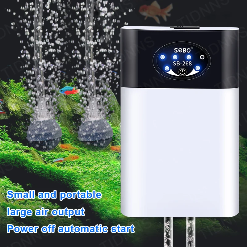 Aquarium Oxygen Air Pump Fish Tank USB Silent Air Compressor Aerator Portable Small Oxygenator Aquarium Accessories 1W/2W