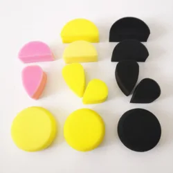 Wholesale Halloween Makeup Beauty Custom Shape Square Face Painting Black Yellow Facial Sponge