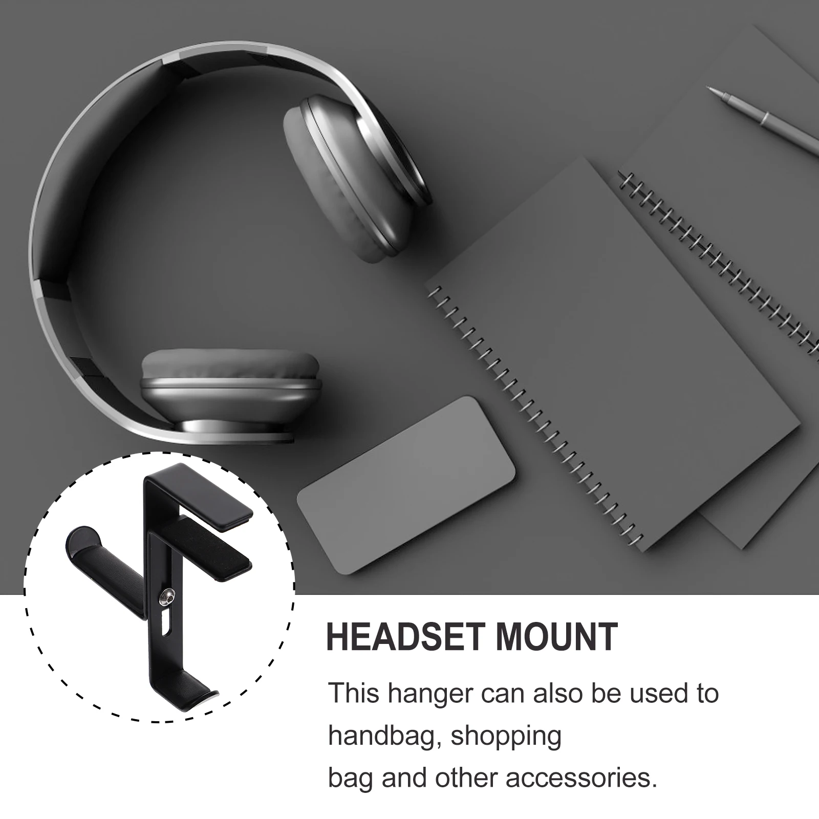 

Headphone Hanger Stand for Table Holder Speakers Desk Mount Attachment Alloy Supporting Bar