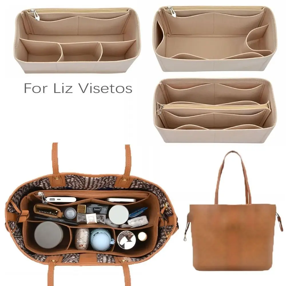 High-quality Felt Handbag Insert Bag Bag Support Organization Purse Liner Portable Storage Bag Organiser for For Liz Visetos