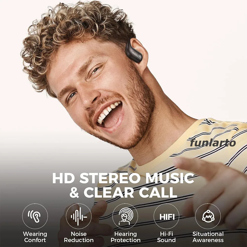 Open-Ear Wireless Running Headphones Bluetooth Earphones for Runners Ultra Comfort Superior Sound Secure-Fit Ambient Awareness