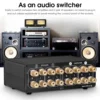 Douk Audio 양방향 앰프 스피커 스위처 박스, 듀얼 아날로그 VU 계량기, 음악 스펙트럼 디스플레이, 오디오 선택기, 리모컨 포함 5