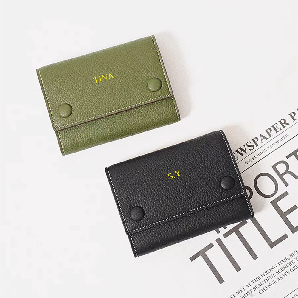 Benutzerdefinierte Name Slim Card Wallet PU Leder Gravierte Initialen Luxus Design Kartentasche Personalisierte Frau Mann Geldbörse Großhandel Geschenk – Detail 21