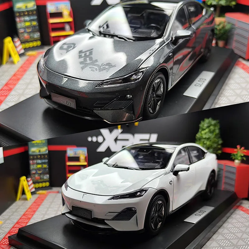 

Литой под давлением масштаб 1:18, автомобильный Changan, темно-синий SL03, оригинальная полнодверная модель автомобиля из сплава, Коллекционная игрушка, подарок, сувенирный дисплей