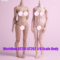 Worldbox AT201 1/6 Girl Flexible Joint Body Normal Leg Type AT202 Fat Buttock Model for 12'' Female Action Figure Diy Decoration